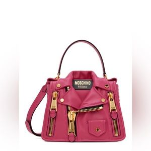 Moschino Milano Pink Small Biker Bag